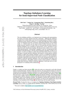 Topology-Imbalance Learning for Semi-Supervised Node Classification