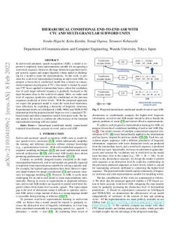 Hierarchical Conditional End-to-End ASR with CTC and Multi-Granular
  Subword Units