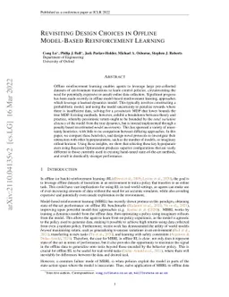 Revisiting Design Choices in Offline Model-Based Reinforcement Learning