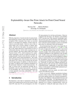Explainability-Aware One Point Attack for Point Cloud Neural Networks