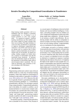 Iterative Decoding for Compositional Generalization in Transformers