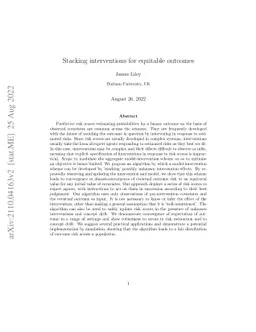 Stacking interventions for equitable outcomes