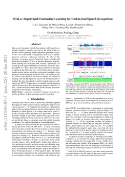 SCaLa: Supervised Contrastive Learning for End-to-End Speech Recognition