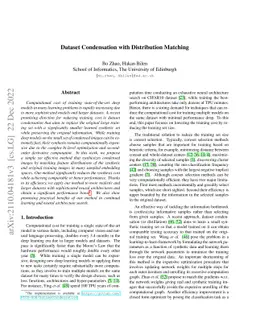 Dataset Condensation with Distribution Matching
