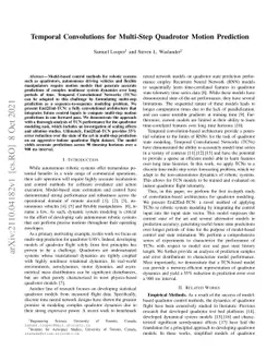 Temporal Convolutions for Multi-Step Quadrotor Motion Prediction