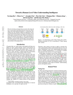 Toward a Human-Level Video Understanding Intelligence