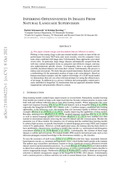Inferring Offensiveness In Images From Natural Language Supervision