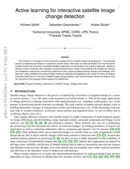 Active learning for interactive satellite image change detection