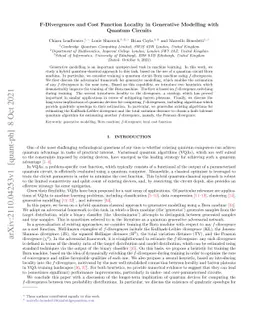 F-Divergences and Cost Function Locality in Generative Modelling with
  Quantum Circuits