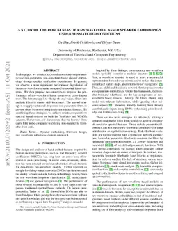A study of the robustness of raw waveform based speaker embeddings under
  mismatched conditions