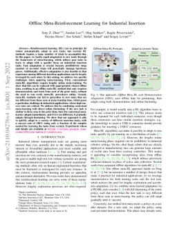 Offline Meta-Reinforcement Learning for Industrial Insertion