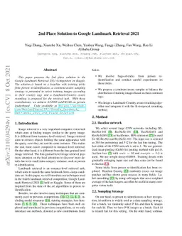 2nd Place Solution to Google Landmark Retrieval 2021