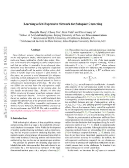 Learning a Self-Expressive Network for Subspace Clustering