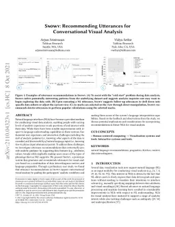 Snowy: Recommending Utterances for Conversational Visual Analysis