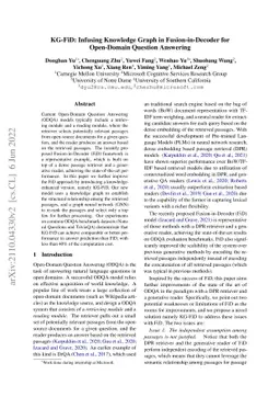 KG-FiD: Infusing Knowledge Graph in Fusion-in-Decoder for Open-Domain
  Question Answering