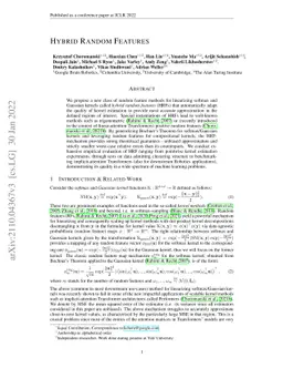 Hybrid Random Features