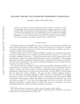 Dynamic Precise and Imprecise Probability Kinematics
