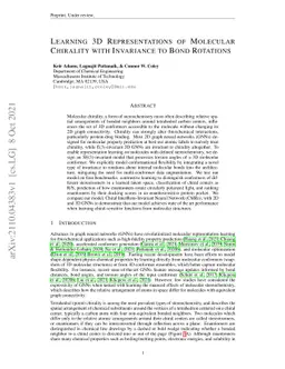 Learning 3D Representations of Molecular Chirality with Invariance to
  Bond Rotations