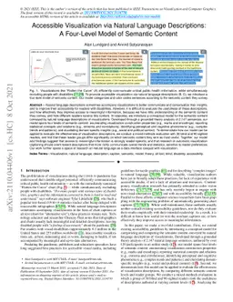 Accessible Visualization via Natural Language Descriptions: A Four-Level
  Model of Semantic Content