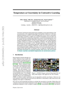 Temperature as Uncertainty in Contrastive Learning