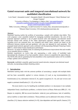 Gated recurrent units and temporal convolutional network for multilabel
  classification