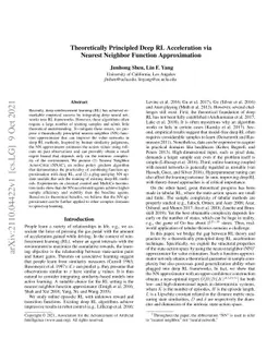 Theoretically Principled Deep RL Acceleration via Nearest Neighbor
  Function Approximation