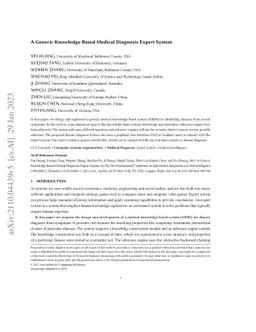 A Generic Knowledge Based Medical Diagnosis Expert System