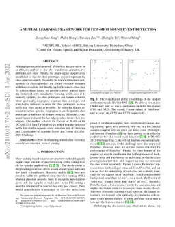 A Mutual learning framework for Few-shot Sound Event Detection