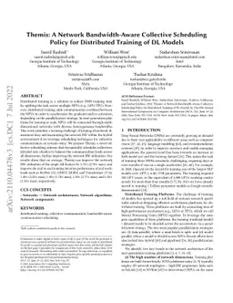 Themis: A Network Bandwidth-Aware Collective Scheduling Policy for
  Distributed Training of DL Models
