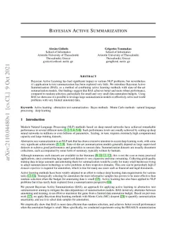 Bayesian Active Summarization