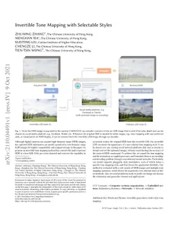 Invertible Tone Mapping with Selectable Styles