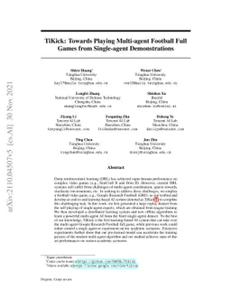 TiKick: Towards Playing Multi-agent Football Full Games from
  Single-agent Demonstrations