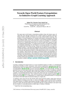 Towards Open-World Feature Extrapolation: An Inductive Graph Learning
  Approach