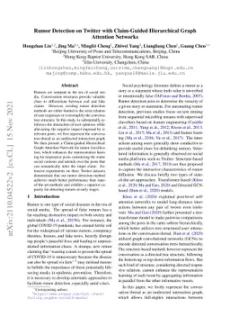 Rumor Detection on Twitter with Claim-Guided Hierarchical Graph
  Attention Networks