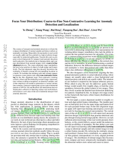 Focus Your Distribution: Coarse-to-Fine Non-Contrastive Learning for
  Anomaly Detection and Localization