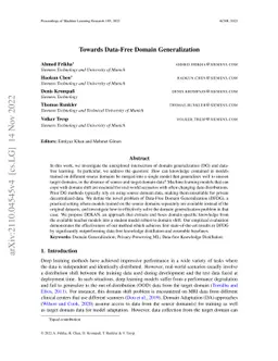 Towards Data-Free Domain Generalization