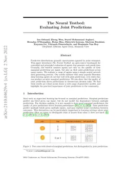 The Neural Testbed: Evaluating Joint Predictions