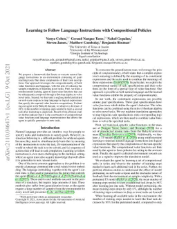 Learning to Follow Language Instructions with Compositional Policies