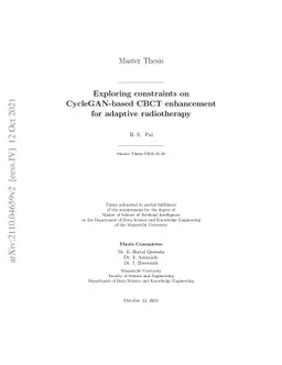 Exploring constraints on CycleGAN-based CBCT enhancement for adaptive
  radiotherapy