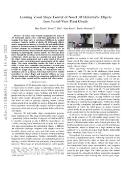 Learning Visual Shape Control of Novel 3D Deformable Objects from
  Partial-View Point Clouds