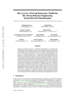 Braxlines: Fast and Interactive Toolkit for RL-driven Behavior
  Engineering beyond Reward Maximization