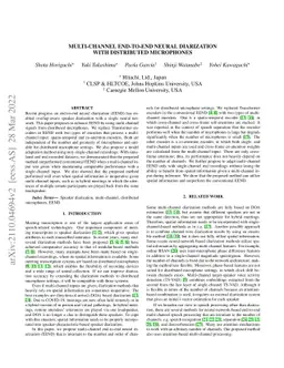 Multi-Channel End-to-End Neural Diarization with Distributed Microphones