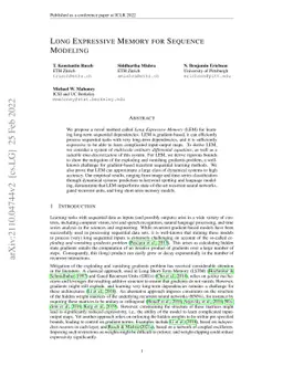 Long Expressive Memory for Sequence Modeling