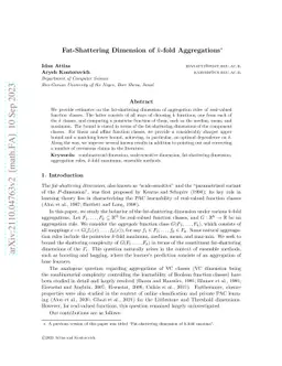 Fat-Shattering Dimension of $k$-fold Aggregations