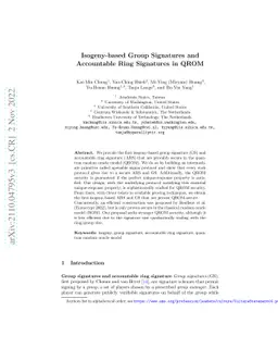 Isogeny-based Group Signatures and Accountable Ring Signatures in QROM