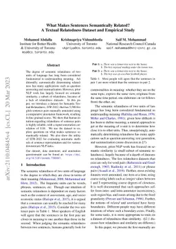 What Makes Sentences Semantically Related: A Textual Relatedness Dataset
  and Empirical Study