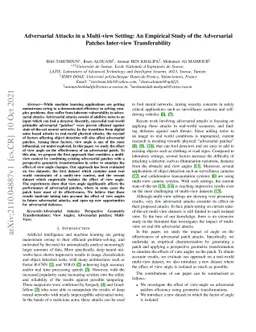 Adversarial Attacks in a Multi-view Setting: An Empirical Study of the
  Adversarial Patches Inter-view Transferability