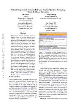 Distantly-Supervised Evidence Retrieval Enables Question Answering
  without Evidence Annotation