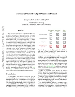 Morphable Detector for Object Detection on Demand
