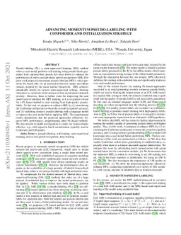 Advancing Momentum Pseudo-Labeling with Conformer and Initialization
  Strategy